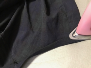 襟ぐり アイロン